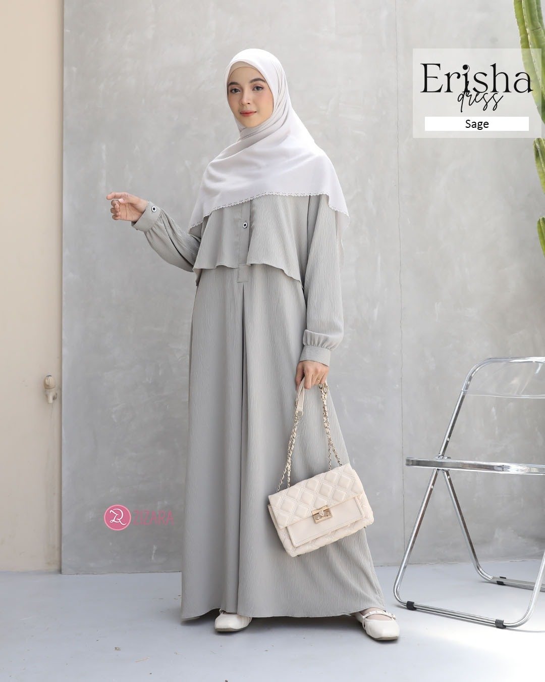 Zizara - Dress Erisha Sage thumb 2