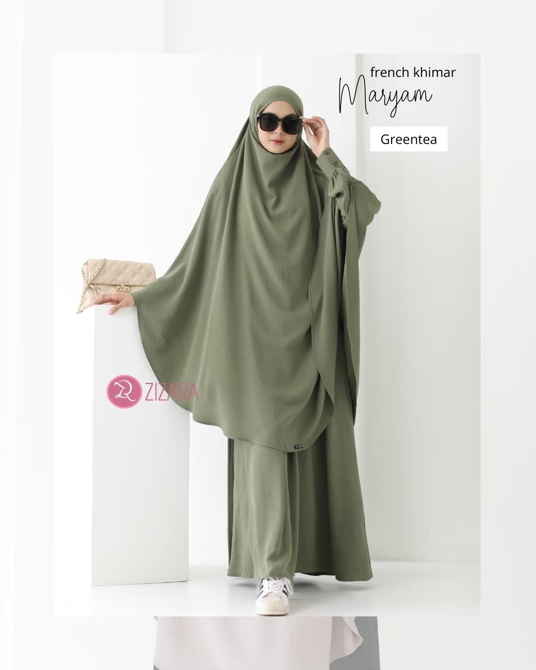Zizara - French Khimar Maryam Greentea thumb 2