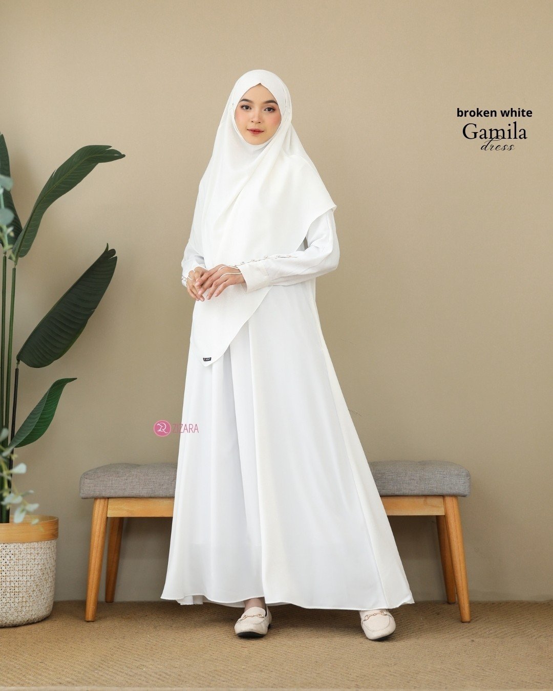 Zizara - Dress Gamila Broken White thumb 2