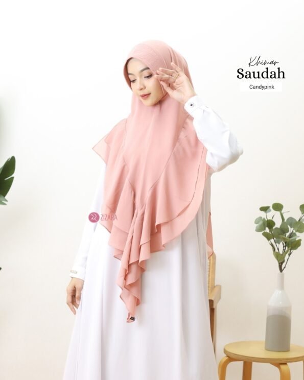 Zizara - Khimar Saudah Candy Pink